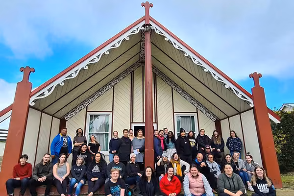 Bachelor of Social Work students at third year marae visit