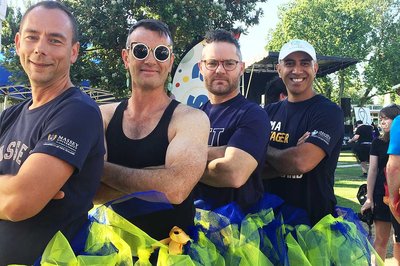 Men in tutus stand against domestic violence  - image2