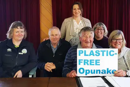 BA students behind plastic-free Opunake - image1