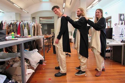 Penguins on stage and street in climate change action  - image1