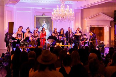 Troy Kingi and the Ka Hao choir performing at Government House.