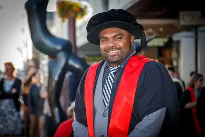 Dr Suliasi Vunibola at his graduation in November.