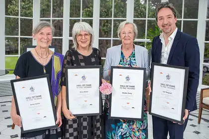 Annie Collins, Anne Noble, Carol Henderson, and Jon Toogood. Photo by Jeff McEwan.