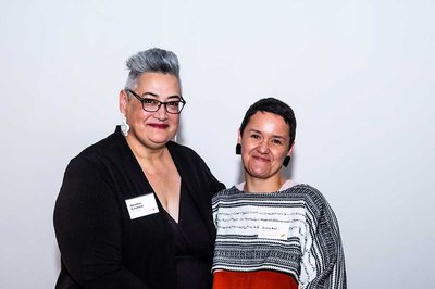 2.ECC New Zealand Craft design awards organiser Heather Crichton with Erana Kaa.