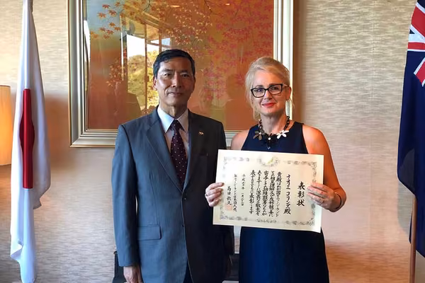 Japanese Ambassador honours Massey staff member - image1