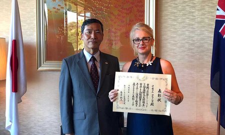 Japanese Ambassador honours Massey staff member - image1