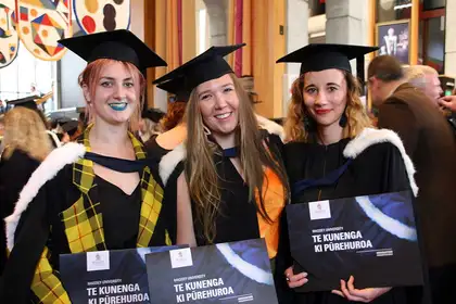 Graduates at the Michael Fowler Centre in Wellington 2019.