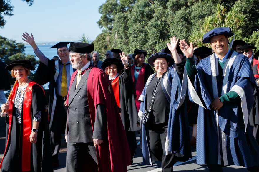 Celebrating staff success at Auckland graduation