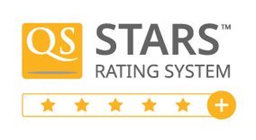 QS 5+ star rating logo
