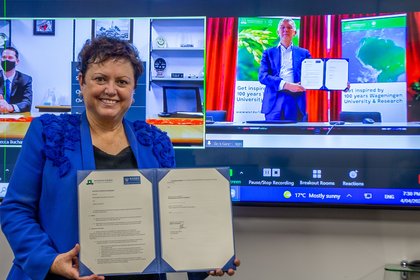virtual signing for Wageningen Strategic Cooperation Agreement